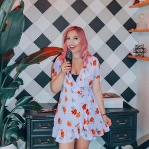ASOS lilac floral wrap dress 💐